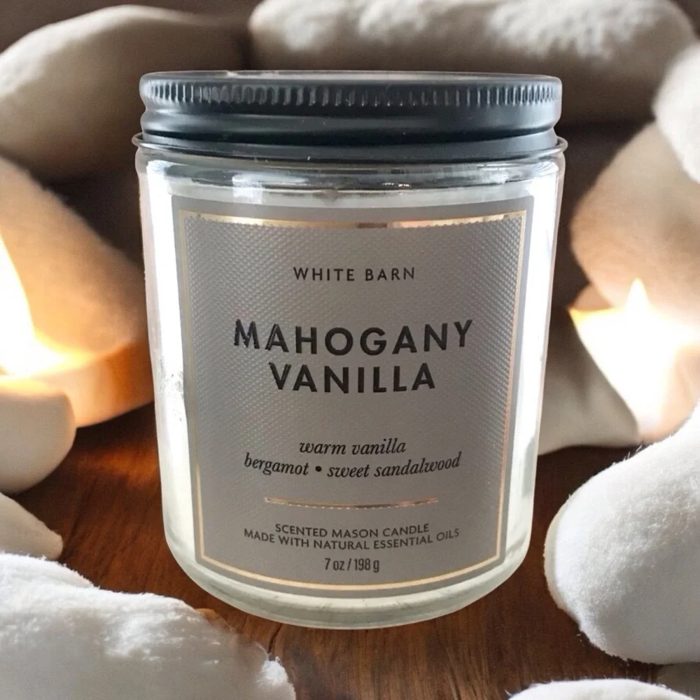 🆕30+ Hrs Mahogany Vanilla Single Wick Candle - Picture 1 of 3
